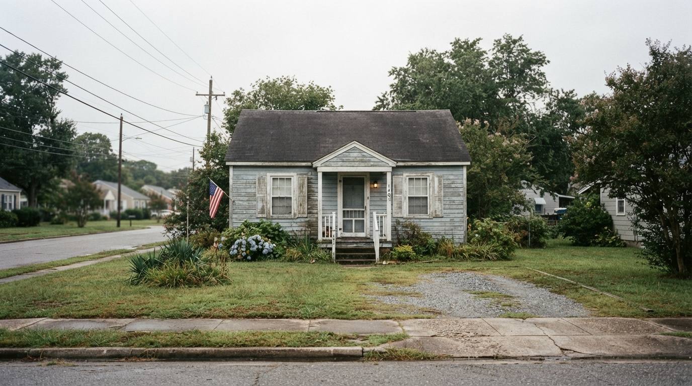 Single-storey house on a quiet residential street